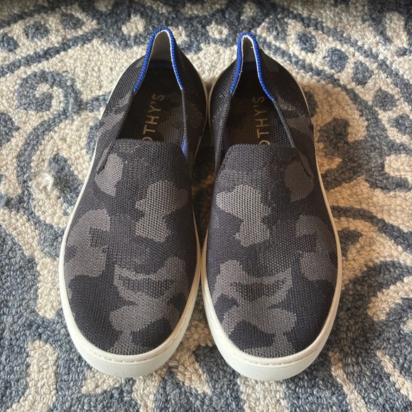 Rothy's the Original Slip on Gray Camo Print Sneaker - Picture 6 of 8